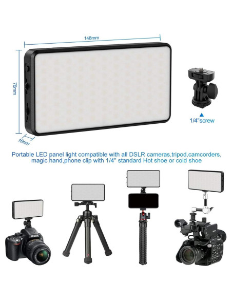 Luz LED de Video RGB VIJIM VL196 Dimmable 2500K-9000K Luz LED de Video RGB VIJIM VL196 Dimmable 2500K-9000K