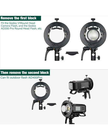 Soporte Godox S2 para Speedlite y Montura Bowens - 0.88 kg Soporte Godox S2 para Speedlite y Montura Bowens - 0.88 kg