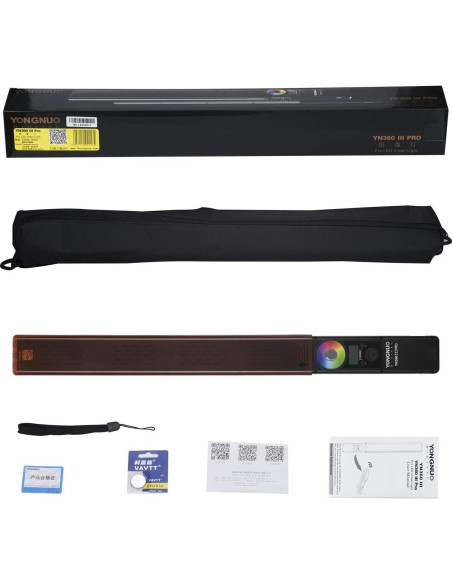 YONGNUO YN360 III Pro Luz LED RGB 5600K con Soporte 190cm YONGNUO YN360 III Pro Luz LED RGB 5600K con Soporte 190cm