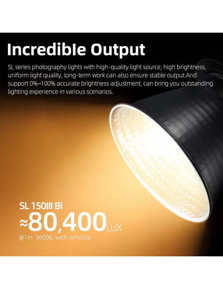 Godox SL150IIIBi 160W Luz LED Continua Ajustable 2800K-6500K Godox SL150IIIBi 160W Luz LED Continua Ajustable 2800K-6500K