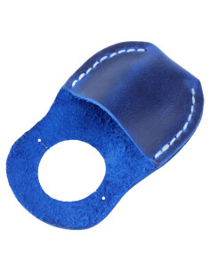 Protector de Pulgar de Cuero Toprank para Tallado en Madera - Azul
