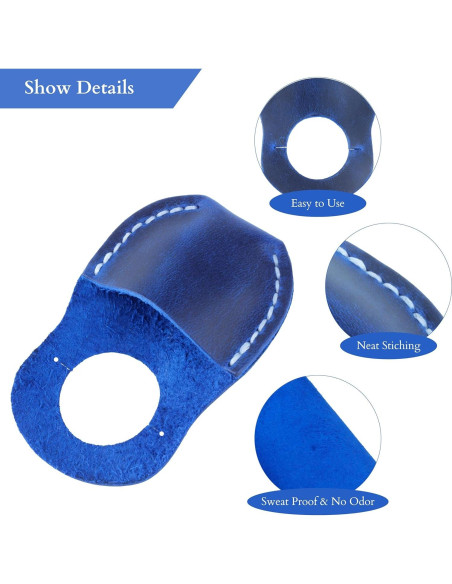 Protector de Pulgar de Cuero Toprank para Tallado en Madera - Azul Protector de Pulgar de Cuero Toprank para Tallado en Madera - Azul