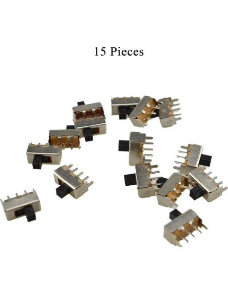 Interruptor Deslizante HAHIYO 0.3A 50V CC Mini 15 Piezas Interruptor Deslizante HAHIYO 0.3A 50V CC Mini 15 Piezas