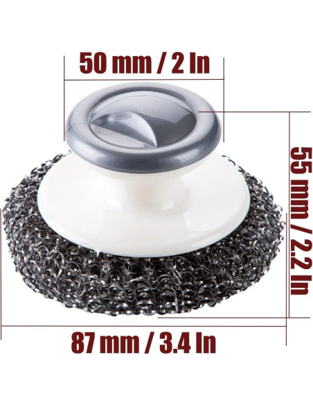 Estropajos de Acero Inoxidable con Mango QPINGH - 2 Pcs Estropajos de Acero Inoxidable con Mango QPINGH - 2 Pcs