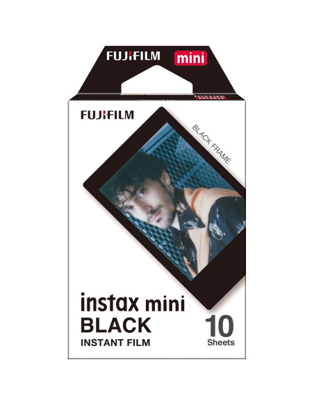 Película Instantánea Fujifilm Instax Mini Marco Negro 30 Tiros Película Instantánea Fujifilm Instax Mini Marco Negro 30 Tiros