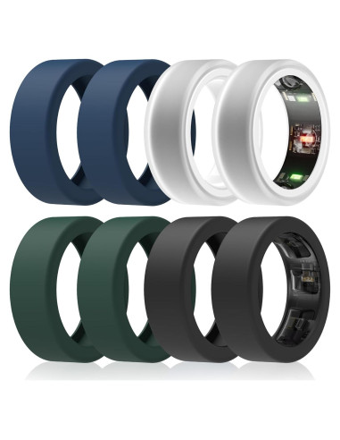 Paquete de 8 fundas de silicona para anillos Oura y Galaxy
