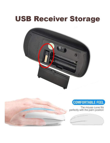 Ratón Inalámbrico Ergonómico KAWAMOUSE 2.4GHz para PC y Laptop