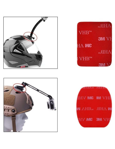 Kit de Accesorios Adhesivos para Casco LETOP Compatible GoPro