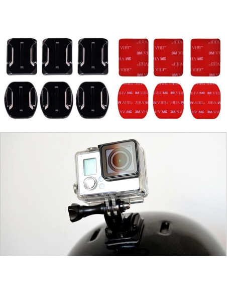 Kit de Accesorios Adhesivos para Casco LETOP Compatible GoPro Kit de Accesorios Adhesivos para Casco LETOP Compatible GoPro