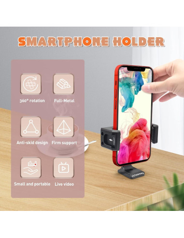 Soporte de trípode metálico VICHSAMWY para teléfono 360
