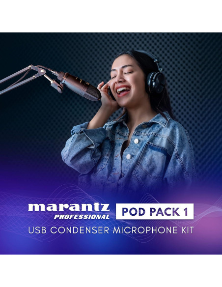 Kit Completo de Podcast Marantz Pro - Micrófono USB y Soporte Ajustable Kit Completo de Podcast Marantz Pro - Micrófono USB y Soporte Ajustable