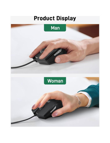 Mouse con Cable Acer OMW313, 4 DPI Ajustables, 1.5m USB