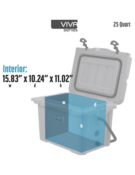 Cooler Duro Portátil Cubix Outdoors 25QT y 8L Aislado Cooler Duro Portátil Cubix Outdoors 25QT y 8L Aislado