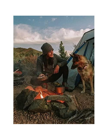Set de Cocina para Camping G4Free 14 Piezas Aluminio Negro