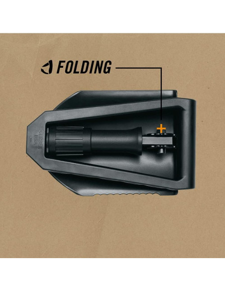 Pala Plegable Gerber E-Tool Negra 0.61m con Cuchilla Serrada Pala Plegable Gerber E-Tool Negra 0.61m con Cuchilla Serrada