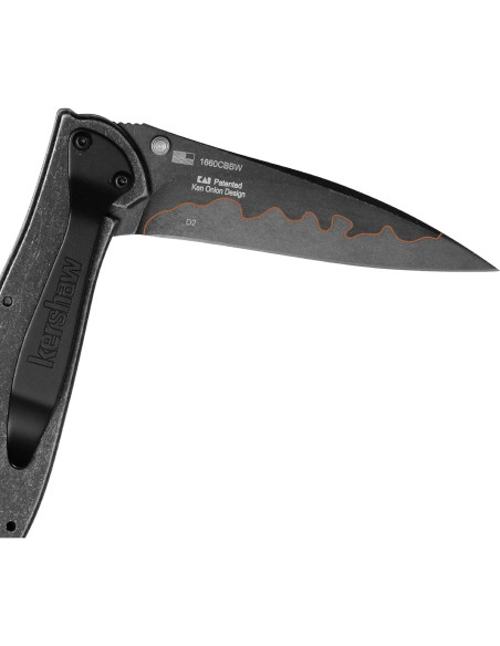 Cuchillo de bolsillo Kershaw Leek Blackwash 7.62 cm acero Cuchillo de bolsillo Kershaw Leek Blackwash 7.62 cm acero