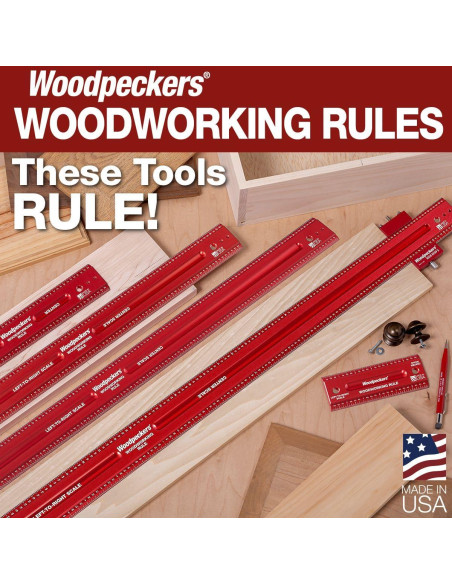 Regla de Carpintería Woodpeckers 15.24 cm Aluminio L2R Regla de Carpintería Woodpeckers 15.24 cm Aluminio L2R