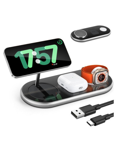 Cargador Inalámbrico 3 en 1 LOOWARTS para iPhone y Apple