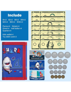 Juego de Monedas y Tarjetas DEEKI para Niños 3+ Años - Rojo 2