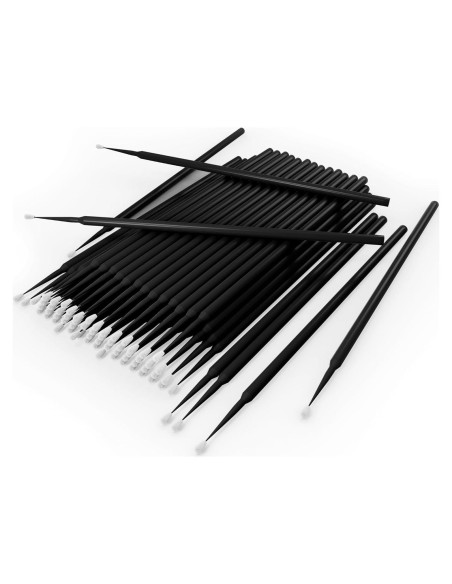 Microhisopos para Extensiones de Pestañas Hgloz 500 Unidades Negro Microhisopos para Extensiones de Pestañas Hgloz 500 Unidades Negro