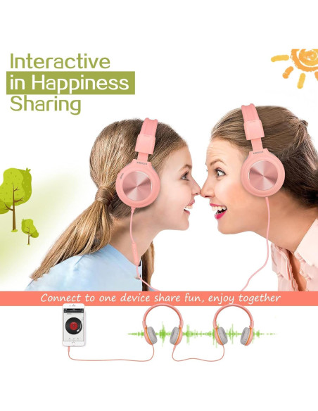 Auriculares Estéreo SIMOLIO con Micrófono y Limitador de Volumen Auriculares Estéreo SIMOLIO con Micrófono y Limitador de Volumen