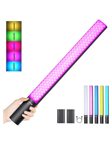 Varita de Luz LED RGB Soonpho P20 20W 2500-8500K con 2 Baterías
