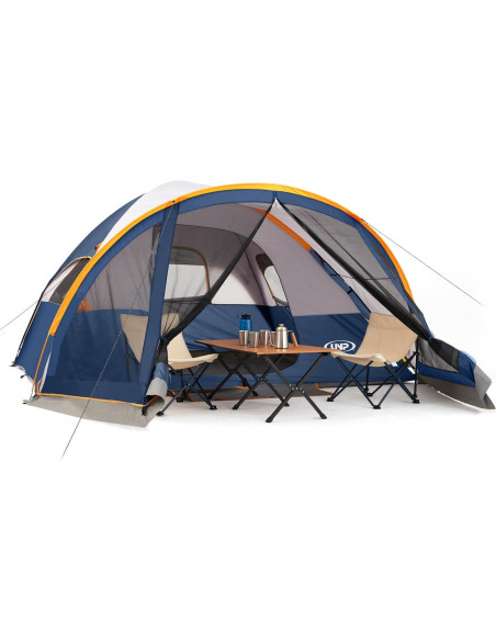 Tienda de Camping UNP Domo 6 Personas 4.27x3.35m Azul Oscuro Tienda de Camping UNP Domo 6 Personas 4.27x3.35m Azul Oscuro