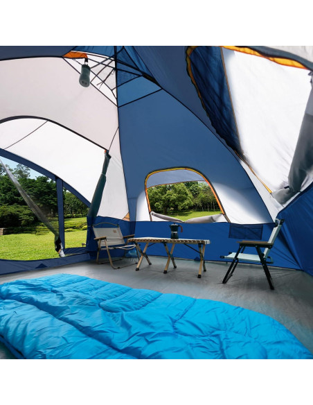 Tienda de Camping UNP Domo 6 Personas 4.27x3.35m Azul Oscuro Tienda de Camping UNP Domo 6 Personas 4.27x3.35m Azul Oscuro
