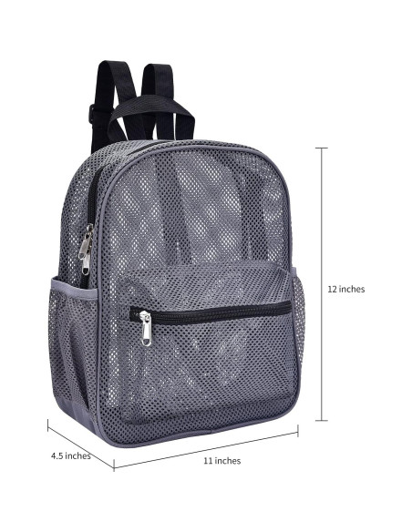 Mochila de Malla Gris MAY TREE 28x11.4x30.5cm para Playa y Natación Mochila de Malla Gris MAY TREE 28x11.4x30.5cm para Playa y Natación