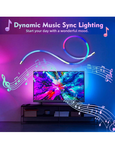 Luces LED de Cuerda 2M XSY con Control Remoto y Sincronización Musical