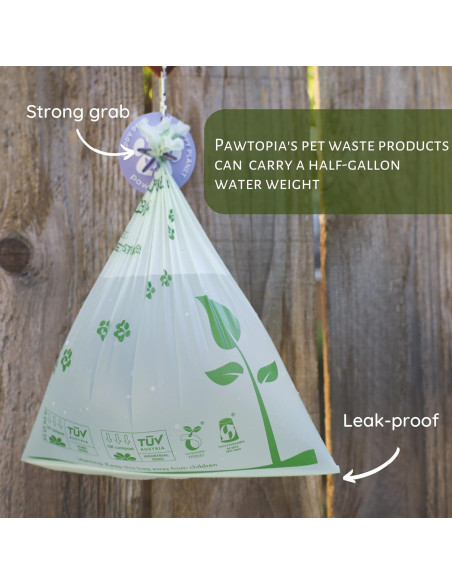 Bolsas de Poop Compostables Pawtopia 240 Unidades con Portabolsas Bolsas de Poop Compostables Pawtopia 240 Unidades con Portabolsas