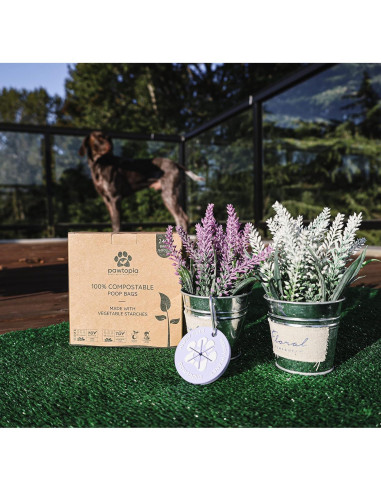 Bolsas de Poop Compostables Pawtopia 240 Unidades con Portabolsas