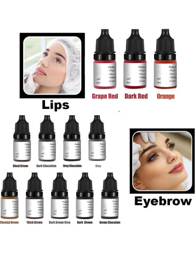 Tinta de Pigmento Permanente DuBeauty 5ml para Microblading Negro