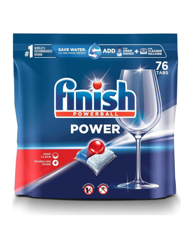 Finish Power - 76 Tabletas para Lavavajillas - Limpieza Profunda