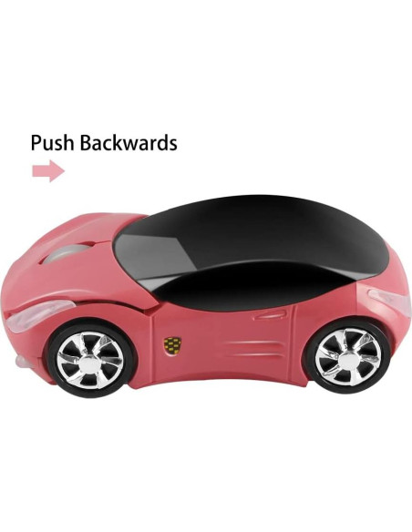 Ratón Inalámbrico Ergonómico Samudgate en Forma de Coche Rosa Ratón Inalámbrico Ergonómico Samudgate en Forma de Coche Rosa