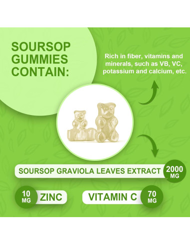 Gomitas de Graviola Catfit 60 Unidades - Antioxidante y Vegano