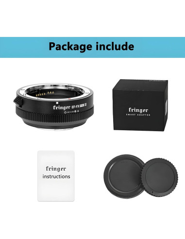 Adaptador de lente Fringer EF-FX PRO III para Fujifilm X-T5/X-T50