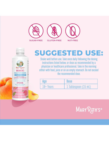 Multivitamina Liposomal MaryRuth para Mujeres 448.5ml - Biotina 10000mcg