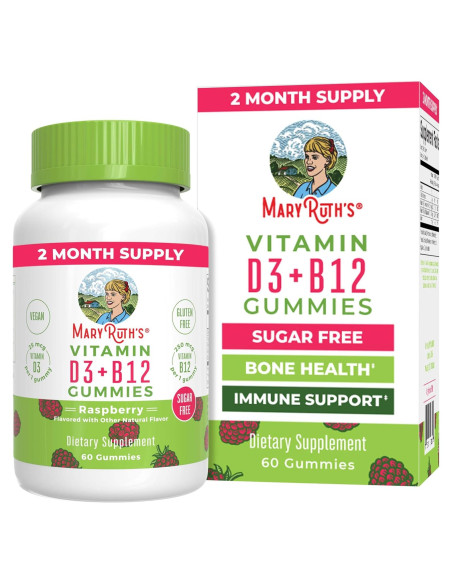 Gomitas de Vitamina D3 y B12 MaryRuth Organics 60 Porciones Gomitas de Vitamina D3 y B12 MaryRuth Organics 60 Porciones