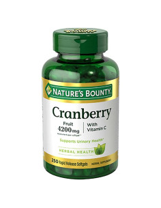 Cranberry Nature's Bounty 4200 mg con Vitamina C 250 Gelatinas
