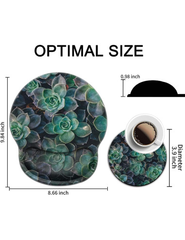 Alfombrilla de Ratón Ergonómica Yuxcfhjfe con Soporte de Gel Floral