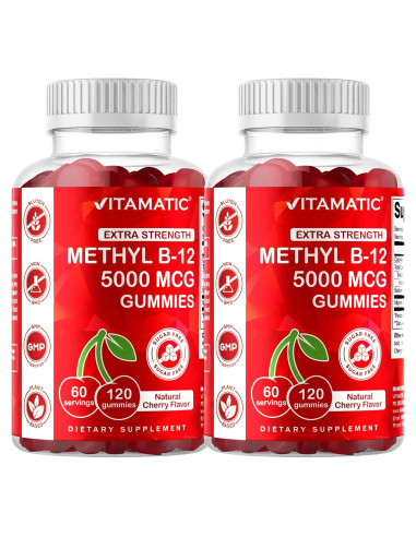 Vitamatic Gominolas Vitamina B12 Extra Fuerte 5000 mcg - 120 Unidades
