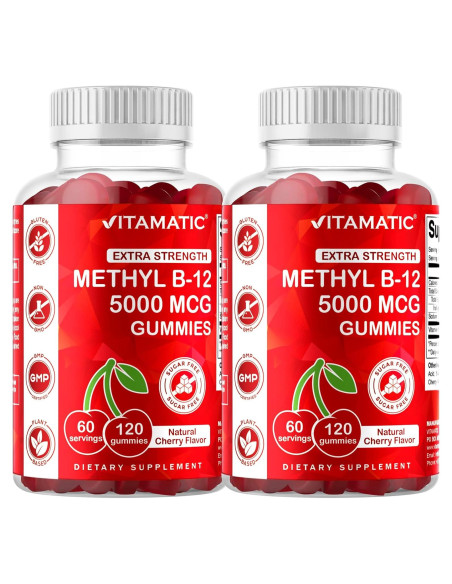 Vitamatic Gominolas Vitamina B12 Extra Fuerte 5000 mcg - 120 Unidades Vitamatic Gominolas Vitamina B12 Extra Fuerte 5000 mcg - 120 Unidades