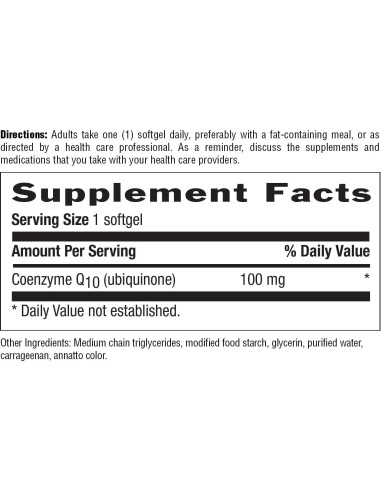 Suplemento CoQ10 Country Life 100mg 120 Gelatinas Blandas