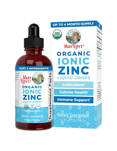 Suplemento de Zinc Líquido MaryRuth 118.29 ml Vegano Sin Sabor Suplemento de Zinc Líquido MaryRuth 118.29 ml Vegano Sin Sabor