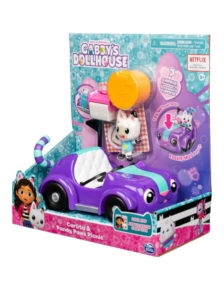 Coche de Carlita Gabby's Dollhouse con Pandi Panda y accesorios Coche de Carlita Gabby's Dollhouse con Pandi Panda y accesorios