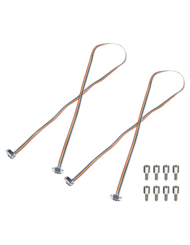 Cable de Cinta IDC Arcoíris MECCANIXITY 2 Pcs DB9 Macho a Hembra 99 cm