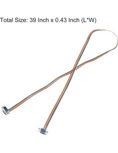 Cable de Cinta IDC Arcoíris MECCANIXITY 2 Pcs DB9 Macho a Hembra 99 cm 2