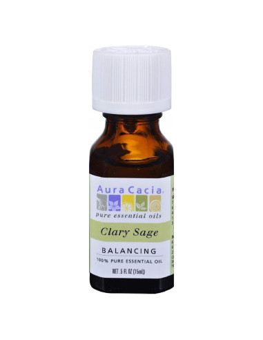 Aceite Esencial Aura Cacia Salvia Clary 15 ml (Paquete de 2)