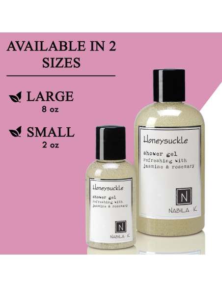 Gel de Ducha Nabila K Honeysuckle 59.15 ml - Natural y Hidratante Gel de Ducha Nabila K Honeysuckle 59.15 ml - Natural y Hidratante
